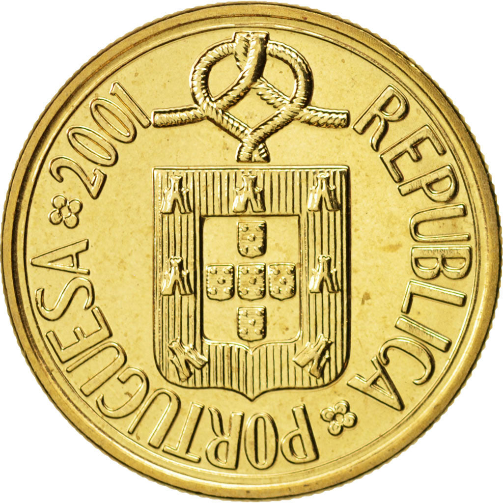 Coin, Portugal, 10 Escudos, 2001, Lisbon, MS(63), Nickel-brass