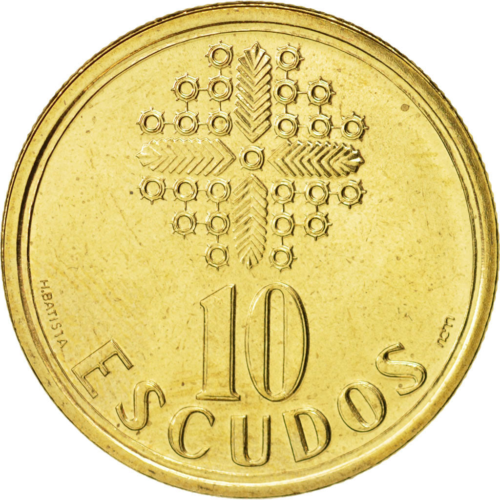 Coin, Portugal, 10 Escudos, 2001, Lisbon, MS(63), Nickel-brass