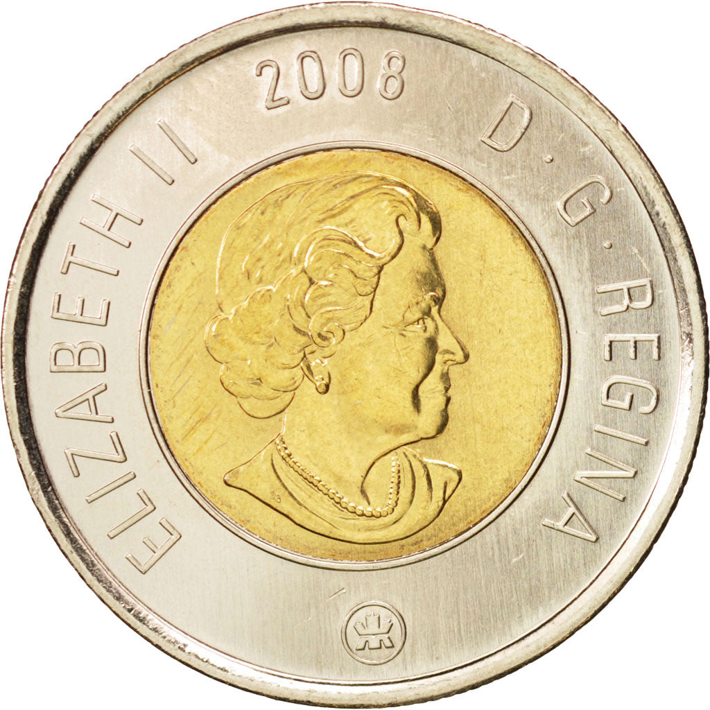 Coin, Canada, Elizabeth II, 2 Dollars, 2008, Royal Canadian Mint, Winnipeg