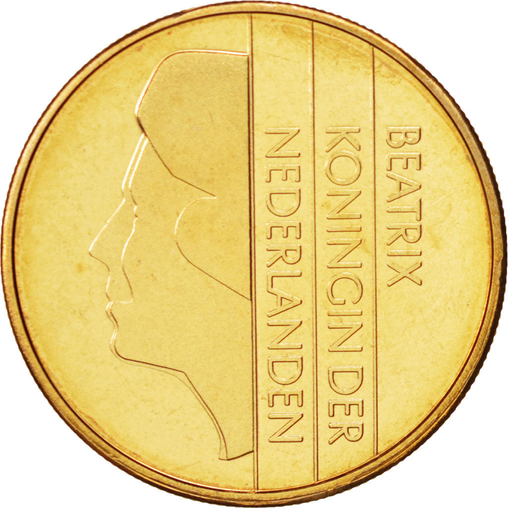 Netherlands, Beatrix, 5 Gulden, 1999, MS(63), Bronze Clad Nickel, KM:210