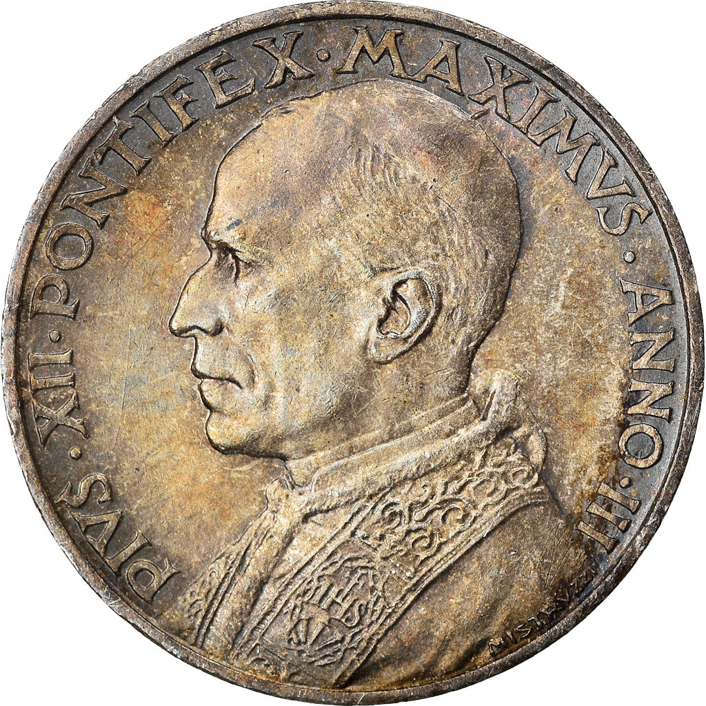 Münze, Vatikanstadt, Pius XII, 5 Lire, 1941, Roma, UNZ, Silber, KM:28