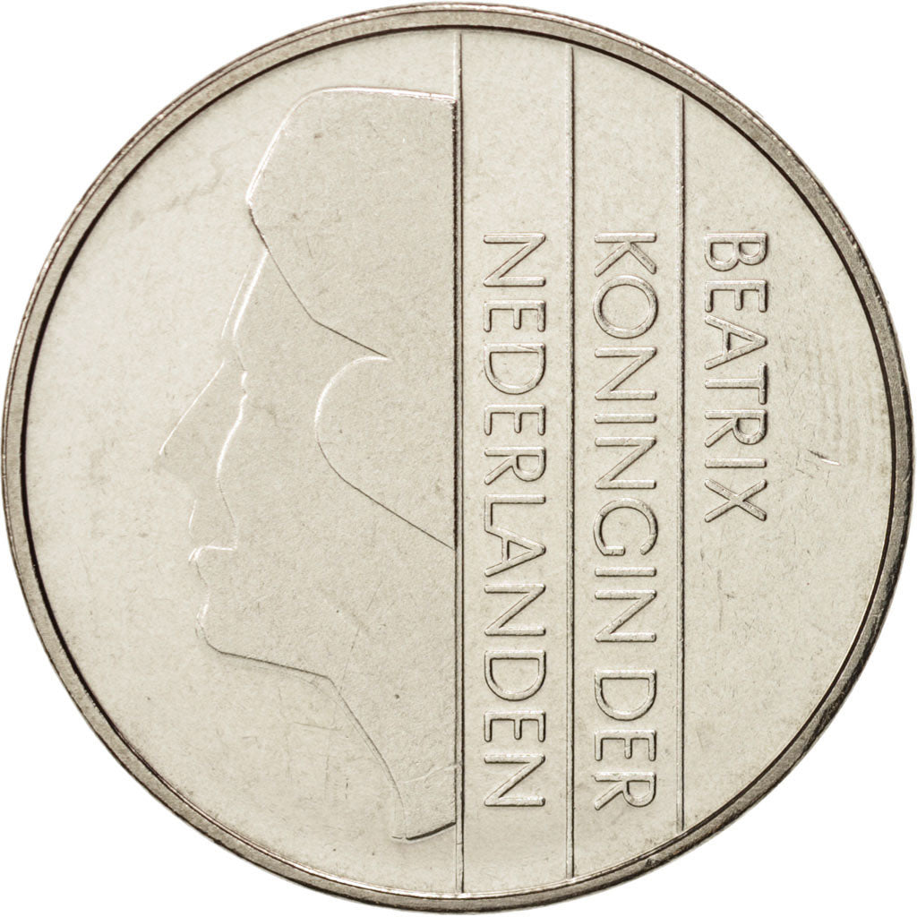 Coin, Netherlands, Beatrix, 2-1/2 Gulden, 1998, MS(63), Nickel, KM:206