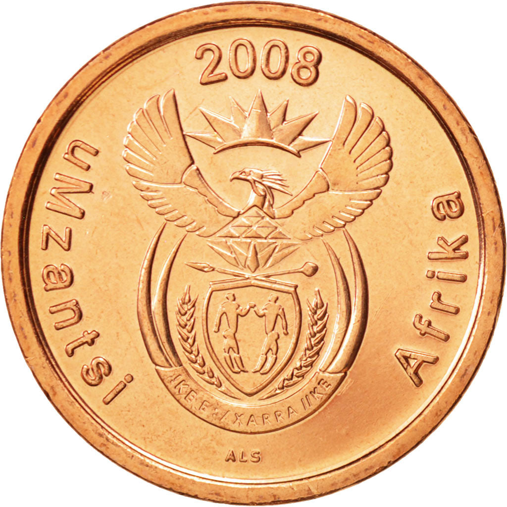 South Africa, 5 Cents, 2008, Pretoria, MS(63), Copper Plated Steel, KM:440