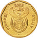 Coin, South Africa, 20 Cents, 2008, Pretoria, MS(63), Bronze Plated Steel