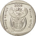 Sudáfrica, 2 Rand, 2008, Pretoria, SC, Níquel chapado en cobre, KM:445