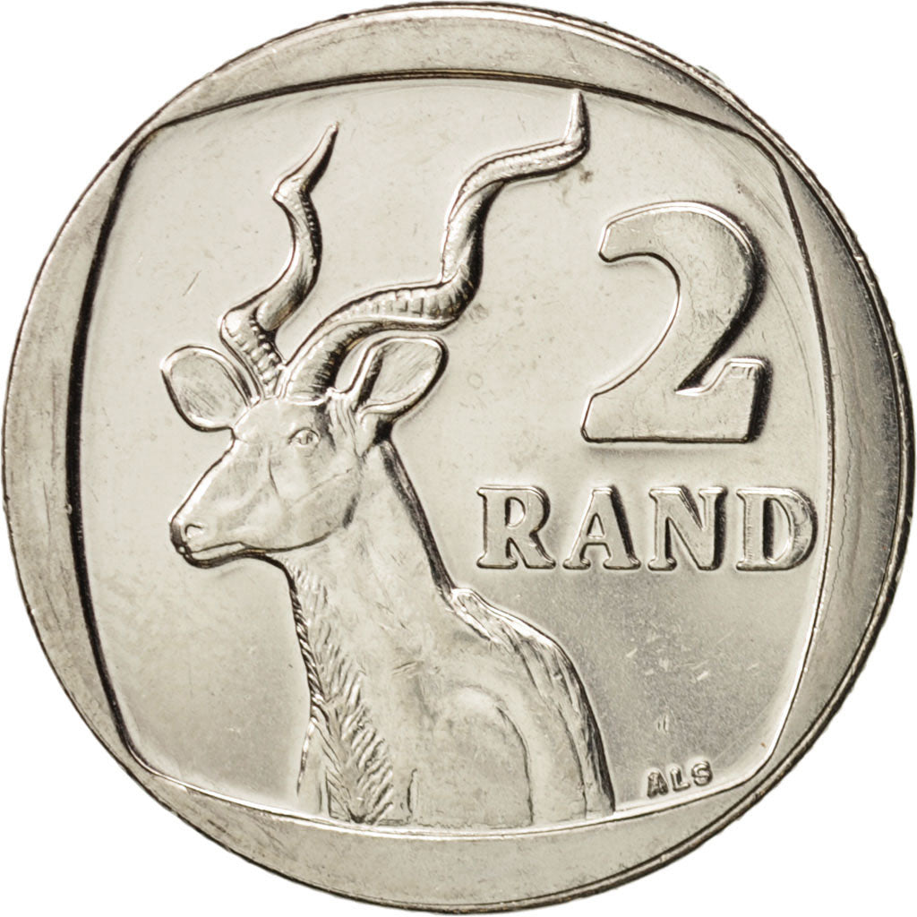South Africa, 2 Rand, 2008, Pretoria, MS(63), Nickel Plated Copper, KM:445