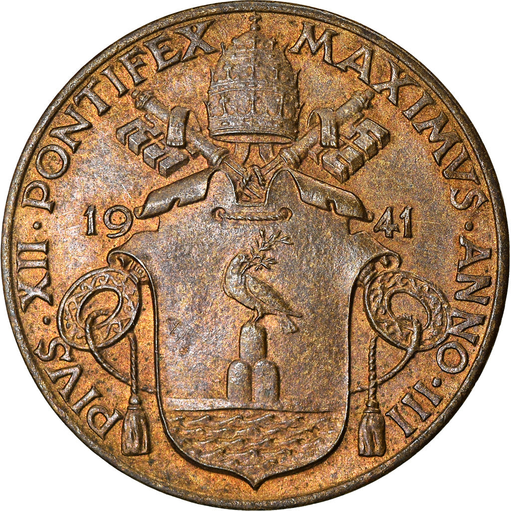 Coin, VATICAN CITY, Pius XII, 5 Centesimi, 1941, Roma, MS(60-62)