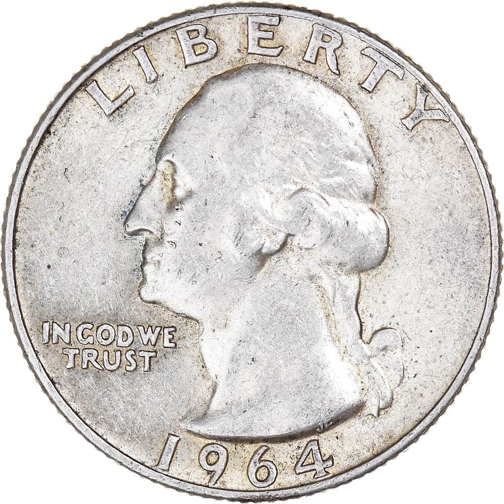 Coin, United States, Washington Quarter, Quarter, 1964, U.S. Mint, Denver