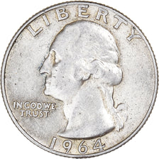 Coin, United States, Washington Quarter, Quarter, 1964, U.S. Mint, Denver