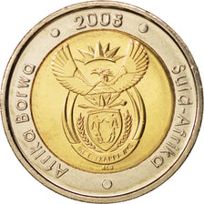 South Africa, 5 Rand, 2008, Pretoria, MS(63), Bi-Metallic, KM:446