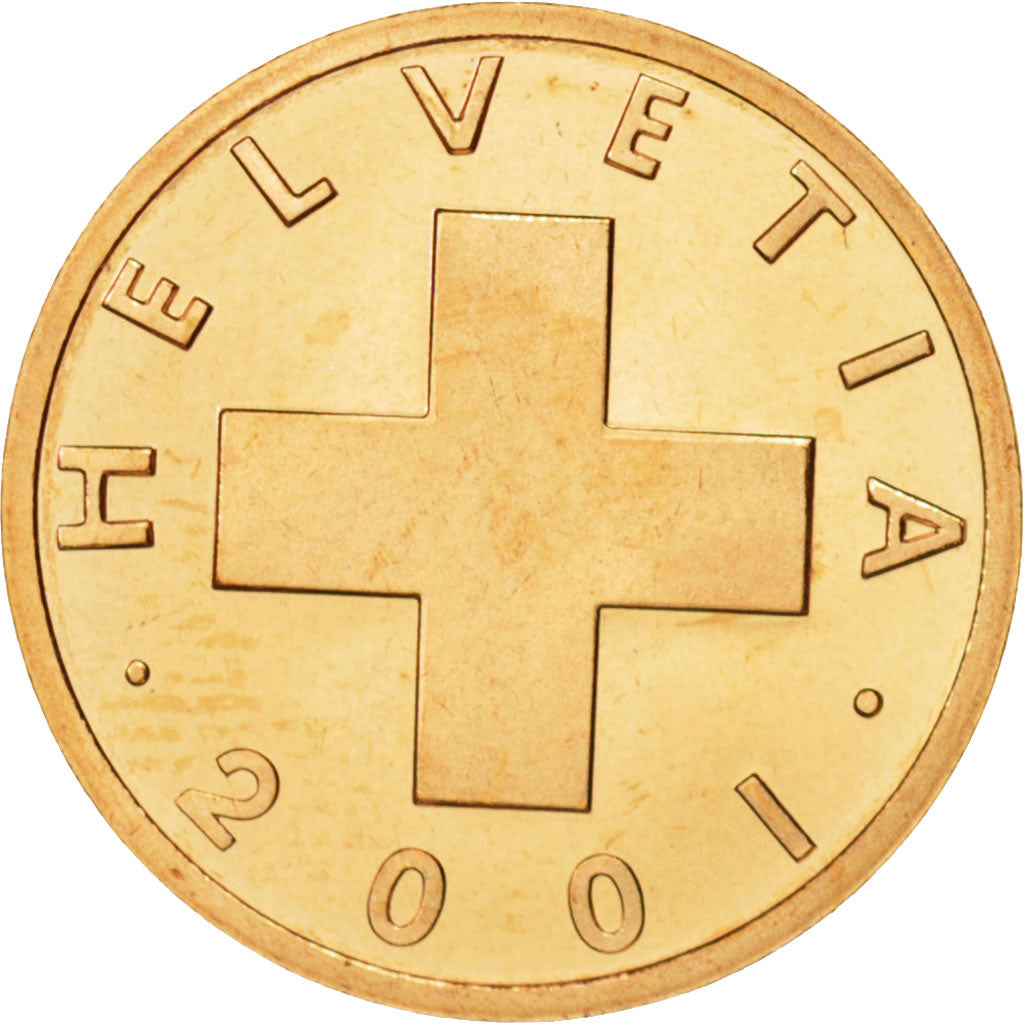 Switzerland, Rappen, 2001, Bern, MS(64), Bronze, KM:46