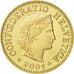 Switzerland, 5 Rappen, 2001, Bern, MS(64), Aluminum-Bronze, KM:26c