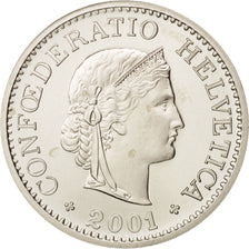 Coin, Switzerland, 10 Rappen, 2001, Bern, MS(64), Copper-nickel, KM:27