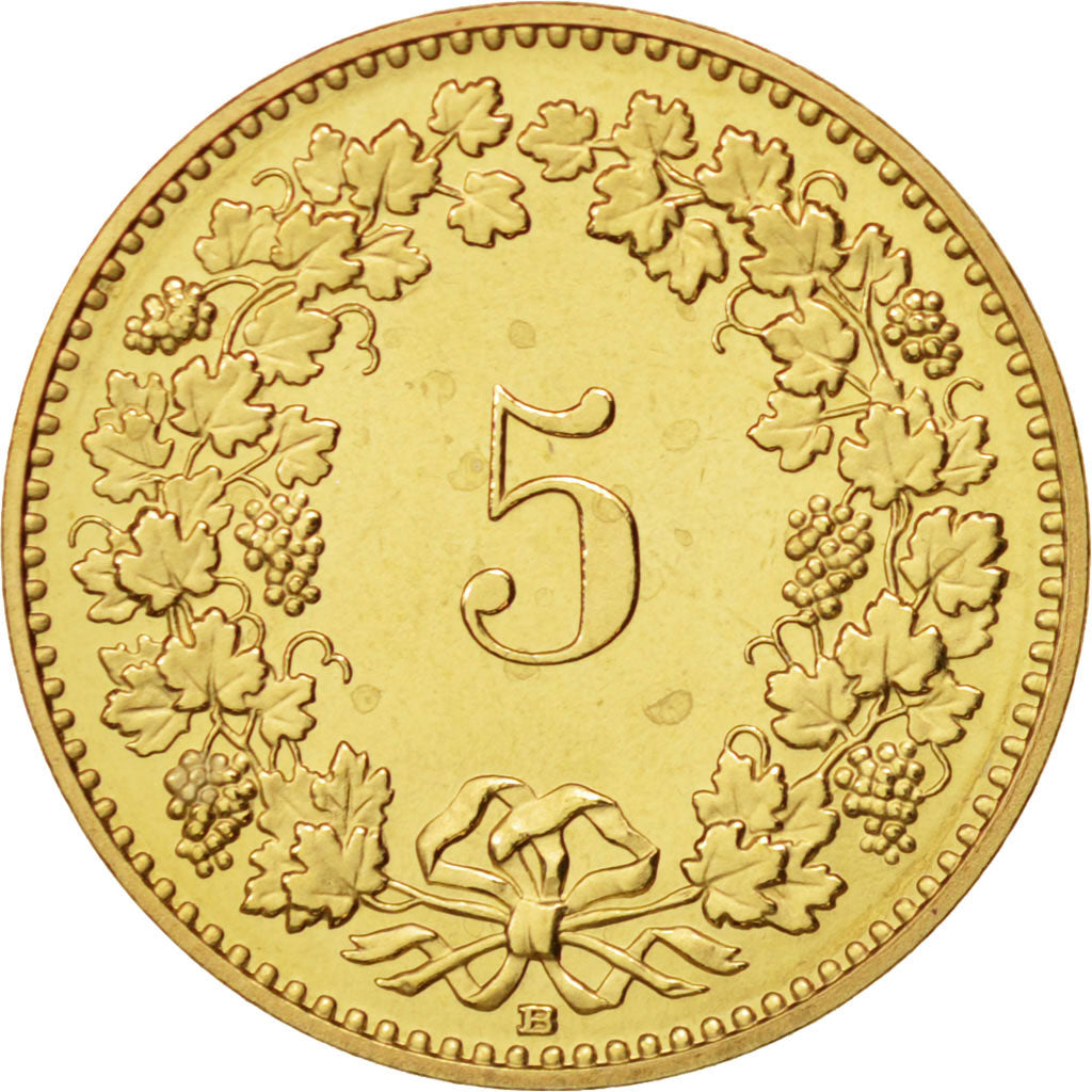Coin, Switzerland, 5 Rappen, 2004, Bern, MS(63), Aluminum-Bronze, KM:26c
