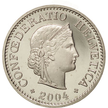 Coin, Switzerland, 10 Rappen, 2004, Bern, MS(64), Copper-nickel, KM:27