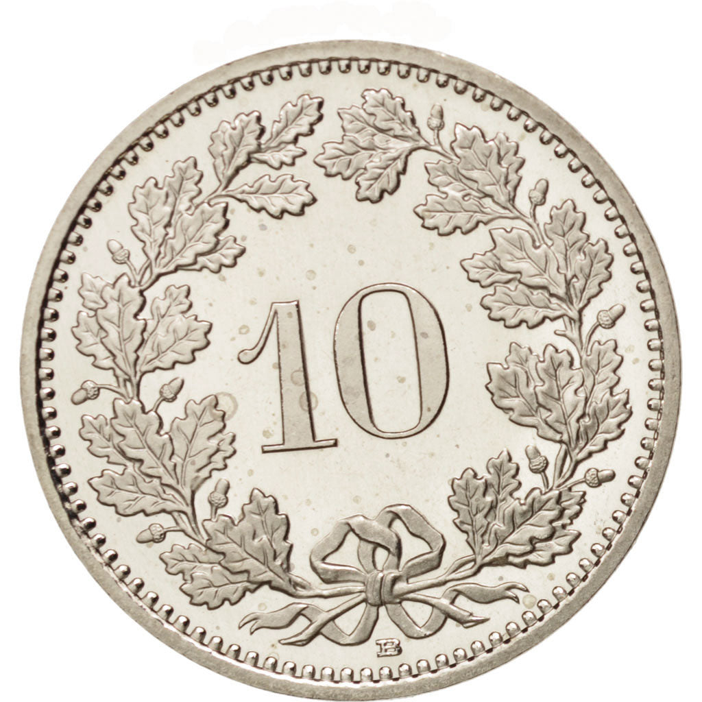 Coin, Switzerland, 10 Rappen, 2004, Bern, MS(64), Copper-nickel, KM:27