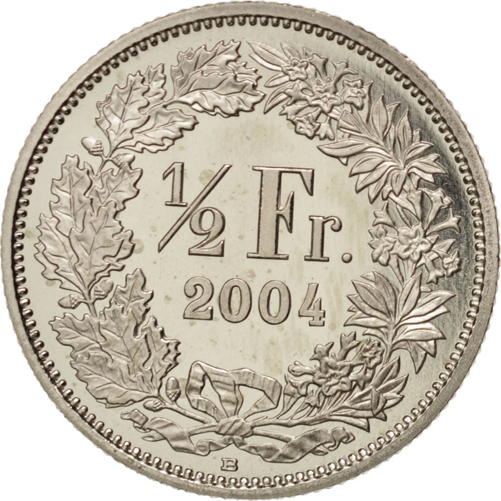 Moneta, Svizzera, 1/2 Franc, 2004, Bern, SPL+, Rame-nichel, KM:23a.3