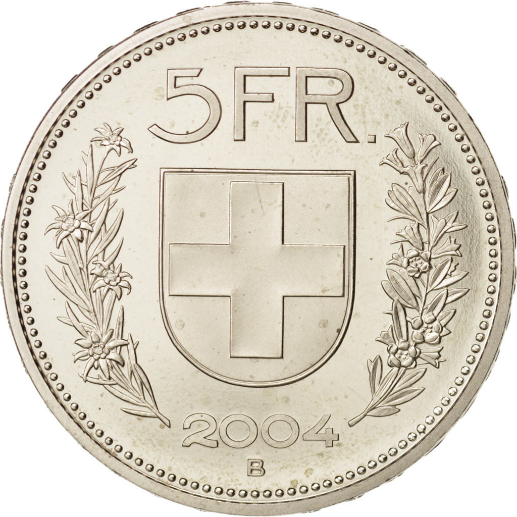 Switzerland, 5 Francs, 2004, Bern, MS(64), Copper-nickel, KM:40a.4