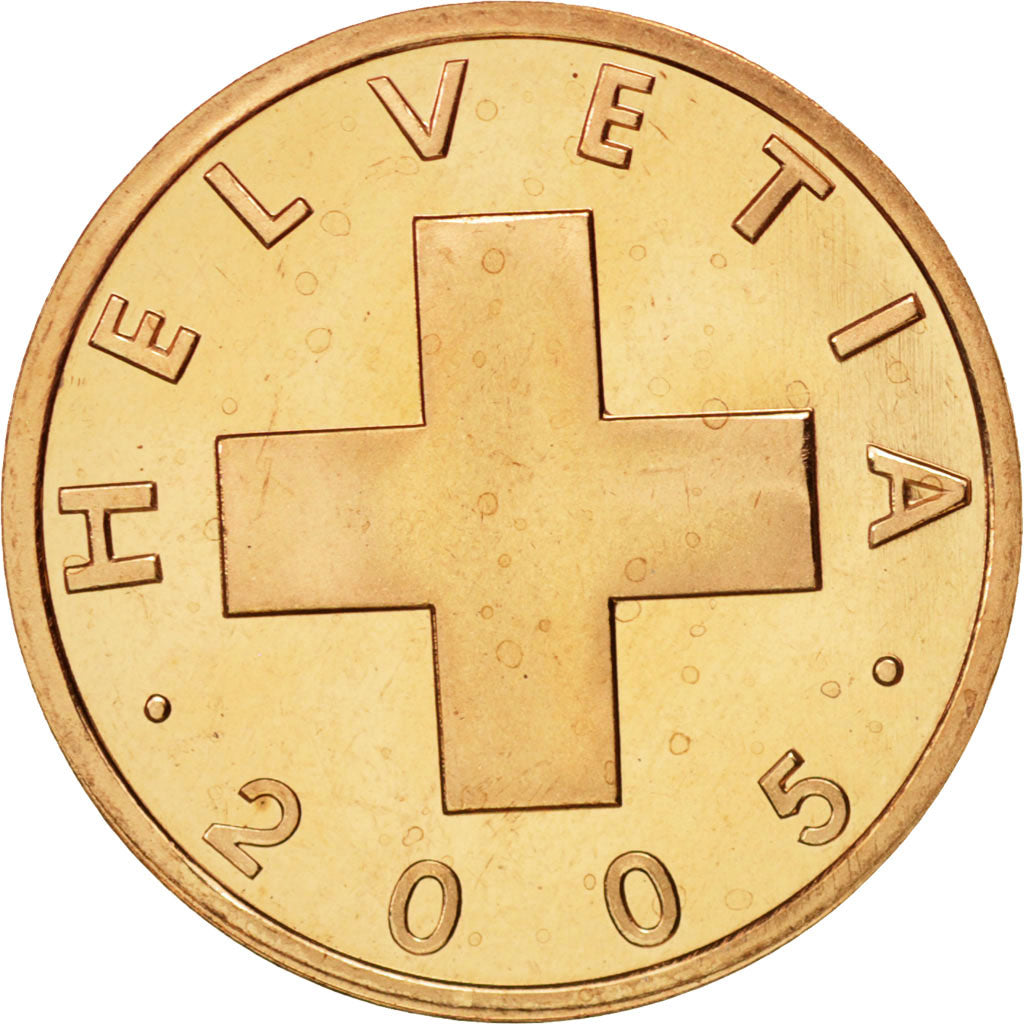 Coin, Switzerland, Rappen, 2005, Bern, MS(64), Bronze, KM:46