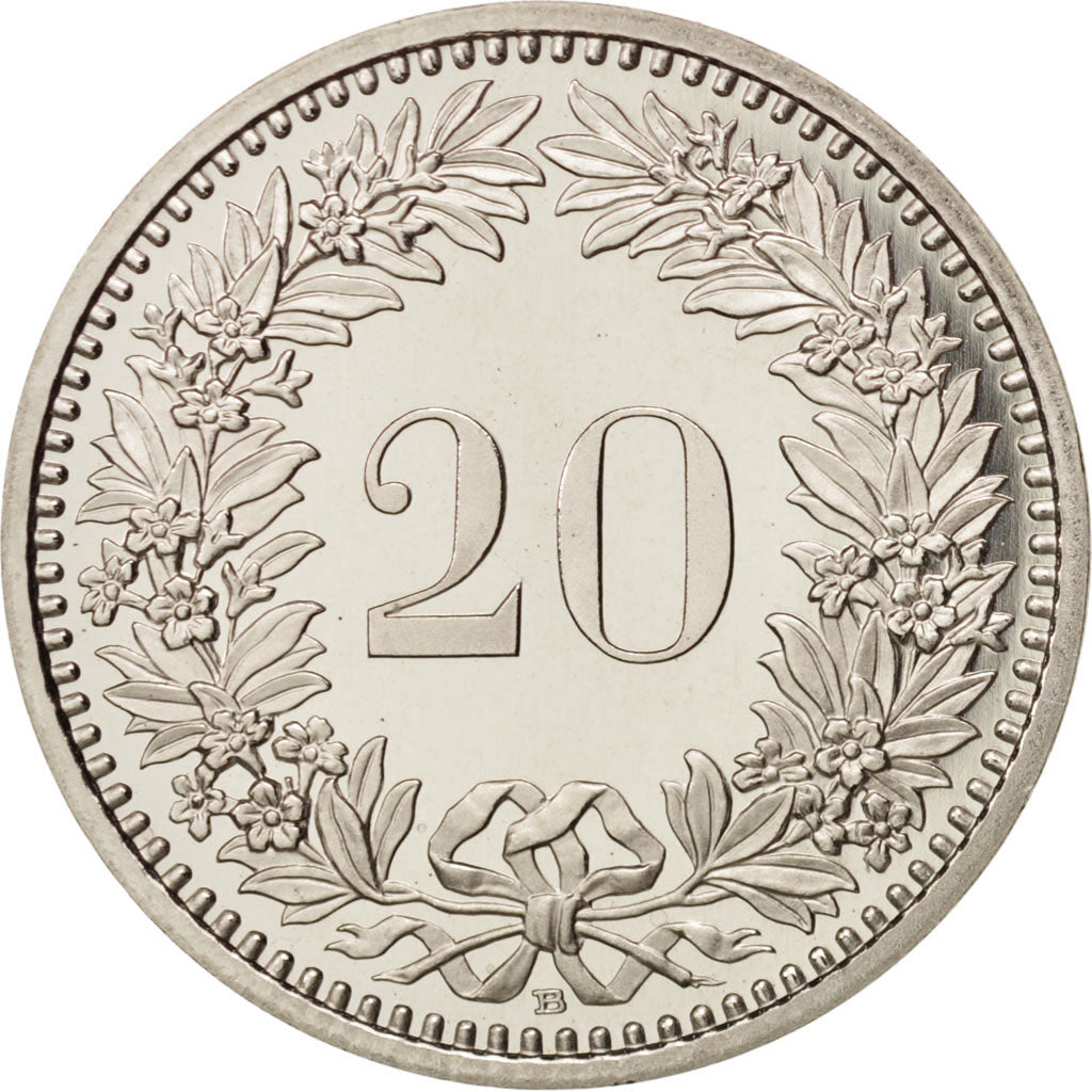 Coin, Switzerland, 20 Rappen, 2005, Bern, MS(64), Copper-nickel, KM:29a