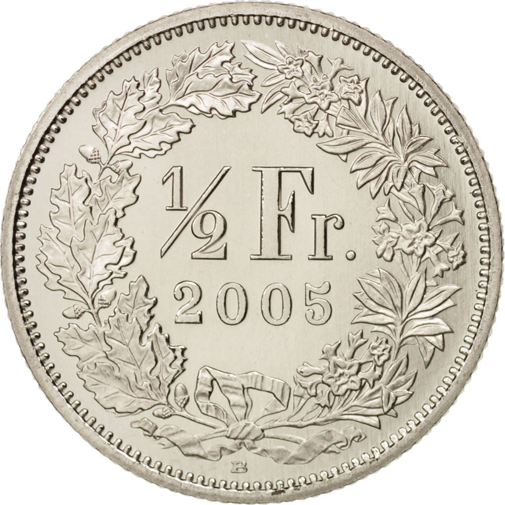 Switzerland, 1/2 Franc, 2005, Bern, MS(64), Copper-nickel, KM:23a.3