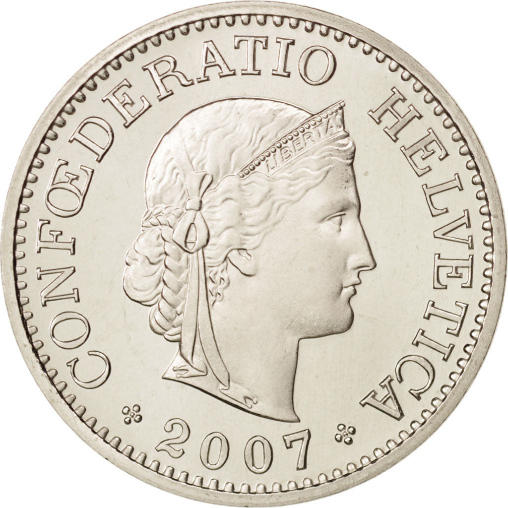Switzerland, 10 Rappen, 2007, Bern, MS(64), Copper-nickel, KM:27