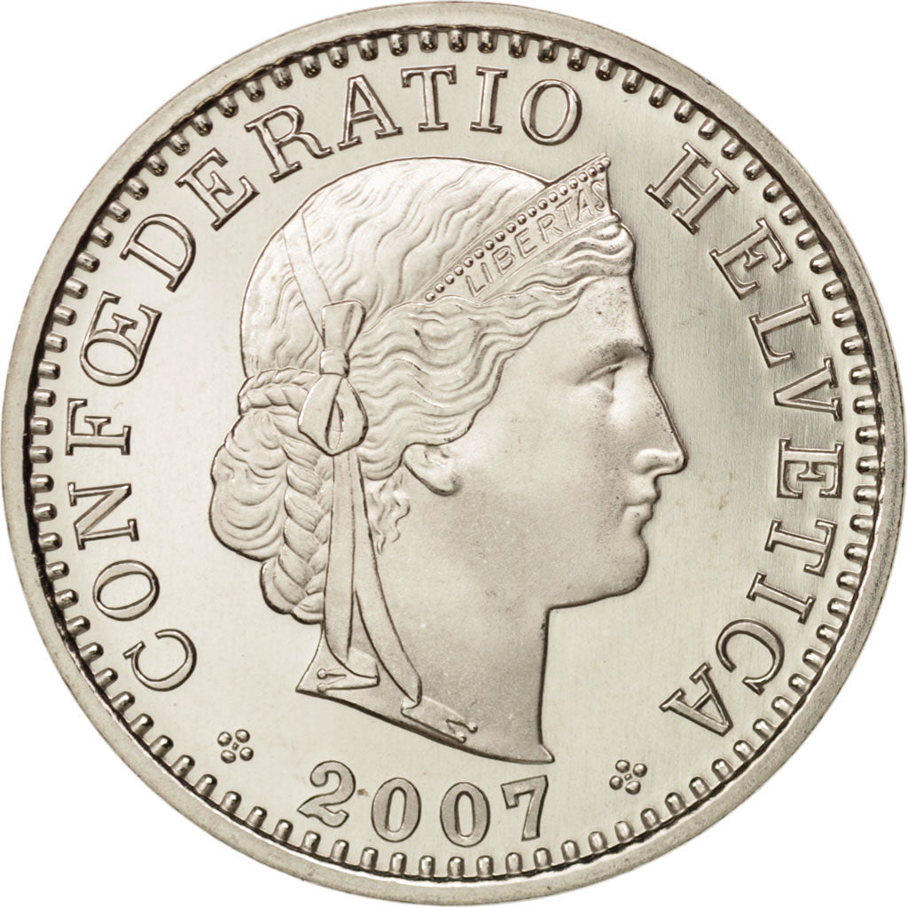 Switzerland, 20 Rappen, 2007, Bern, MS(64), Copper-nickel, KM:29a