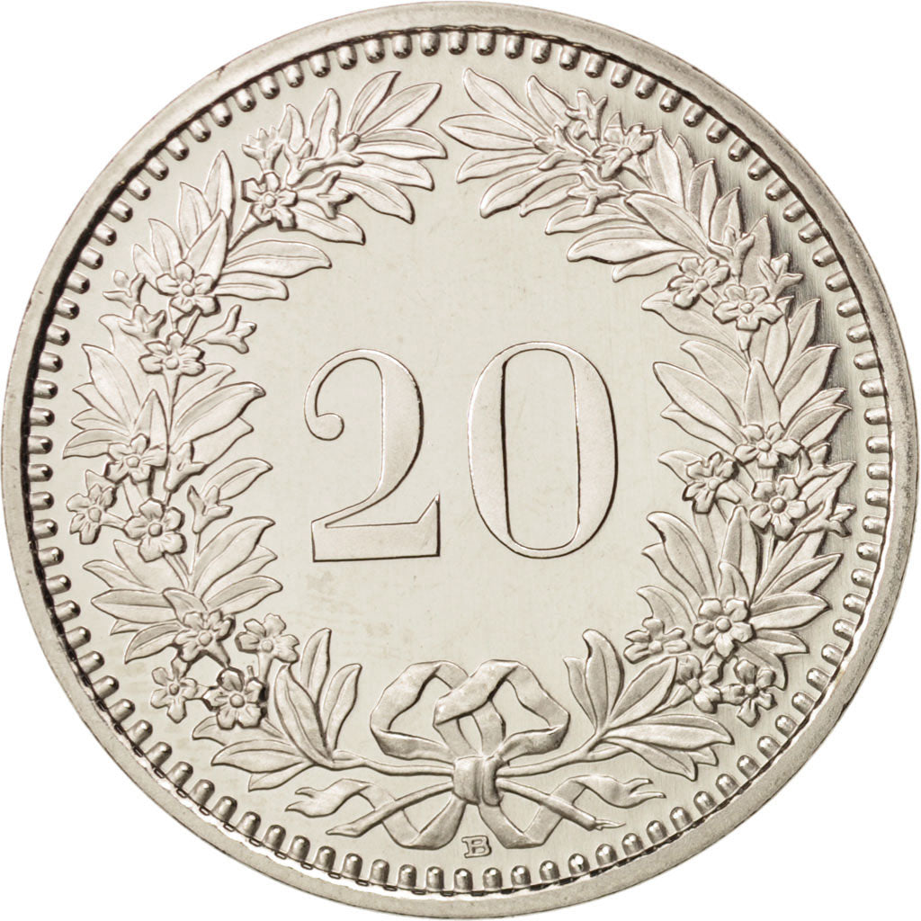 Switzerland, 20 Rappen, 2007, Bern, MS(64), Copper-nickel, KM:29a