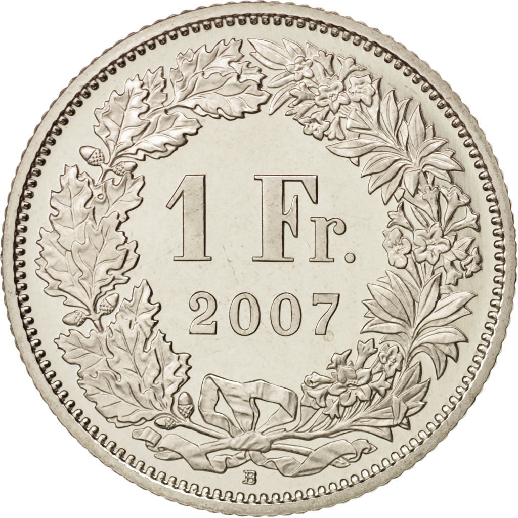 Switzerland, Franc, 2007, Bern, MS(64), Copper-nickel, KM:24a.3
