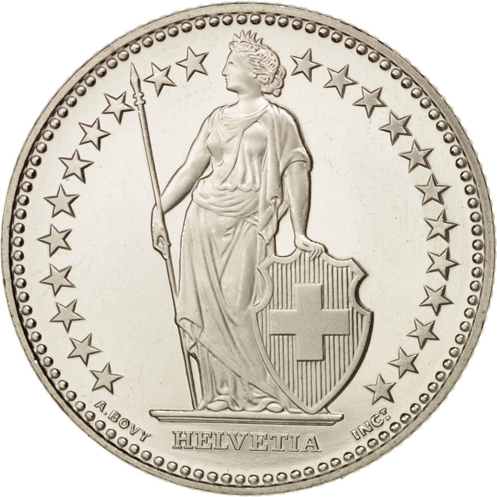 Switzerland, 2 Francs, 2007, Bern, MS(64), Copper-nickel, KM:21a.3