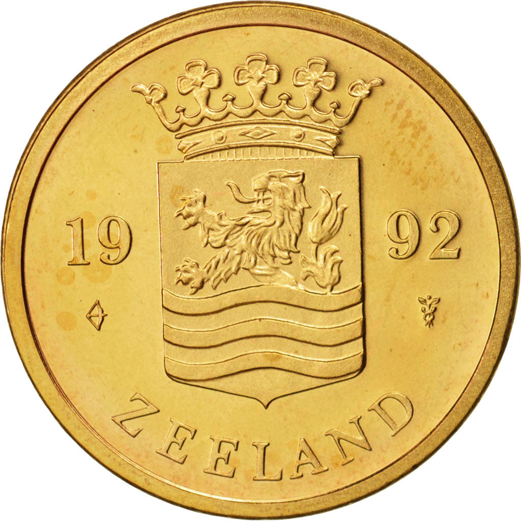 Netherlands, Token, Zeeland, 'Srijks Munt, 1992, MS(63), Aluminum-Bronze