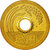 Japan, Akihito, 5 Yen, 2008, MS(63), Brass, KM:96.2