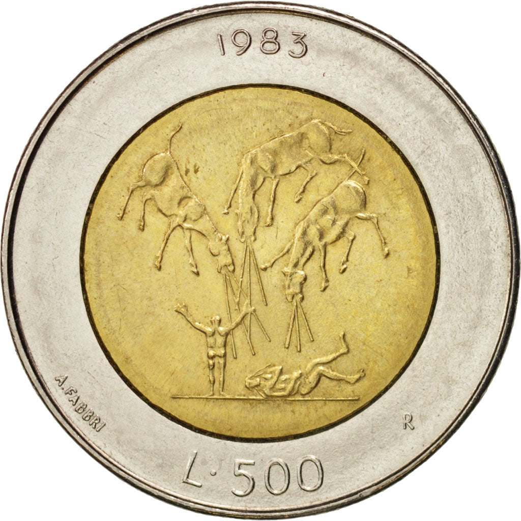 Moneta, San Marino, 500 Lire, 1983, Rome, SPL, Bi-metallico, KM:153