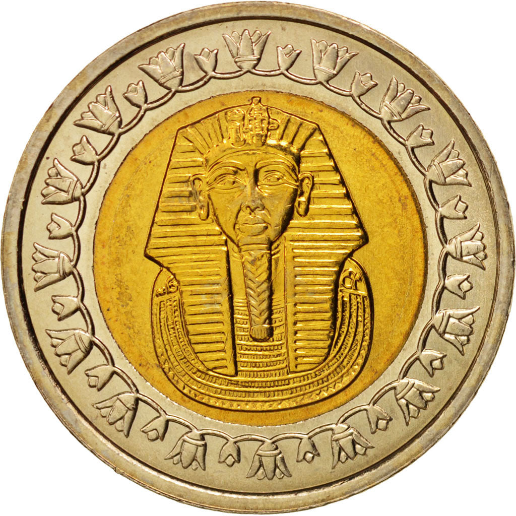 Coin, Egypt, Pound, 2005, Cairo, MS(63), Bi-Metallic, KM:940