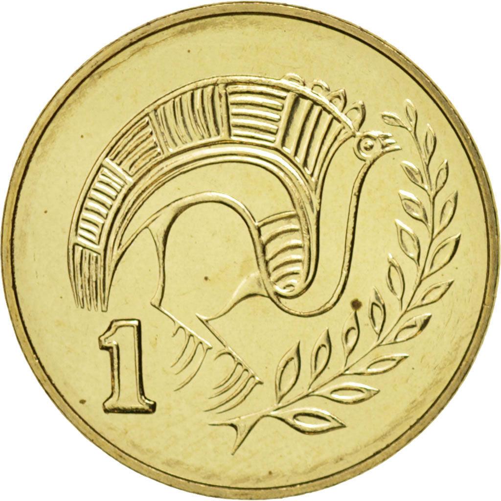 Münze, Zypern, Cent, 2004, UNZ, Nickel-brass, KM:53.3