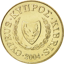 Coin, Cyprus, 20 Cents, 2004, MS(63), Nickel-brass, KM:62.2