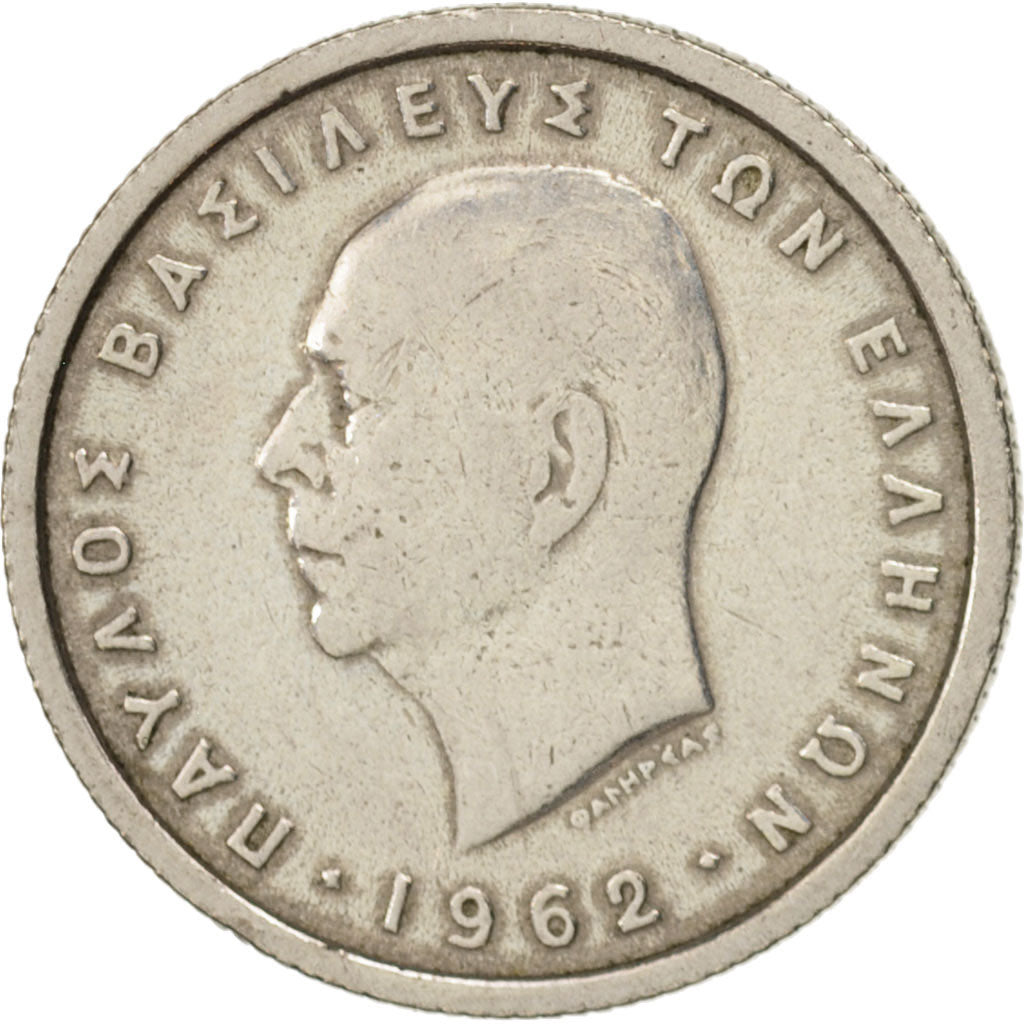 Moneta, Grecia, Paul I, 50 Lepta, 1962, BB, Rame-nichel, KM:80
