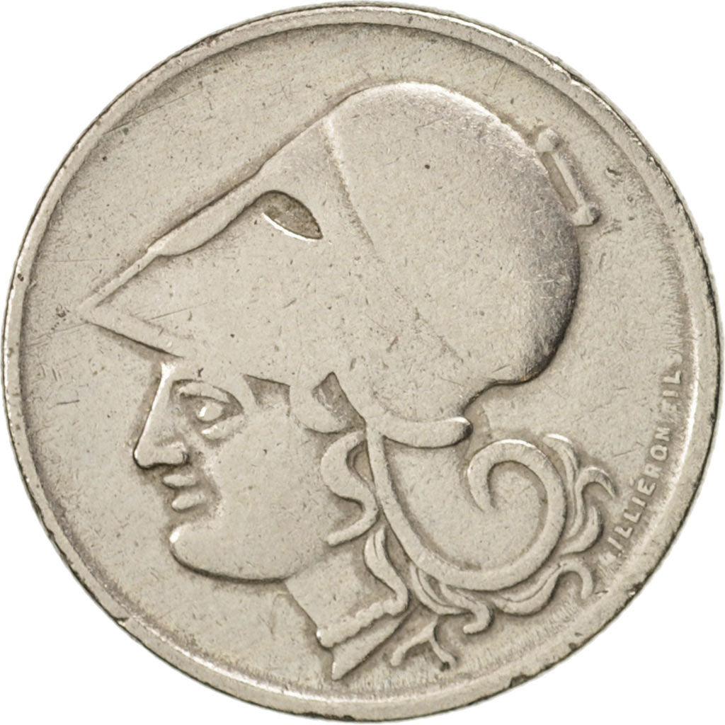 Coin, Greece, 50 Lepta, 1926, VF(30-35), Copper-nickel, KM:68