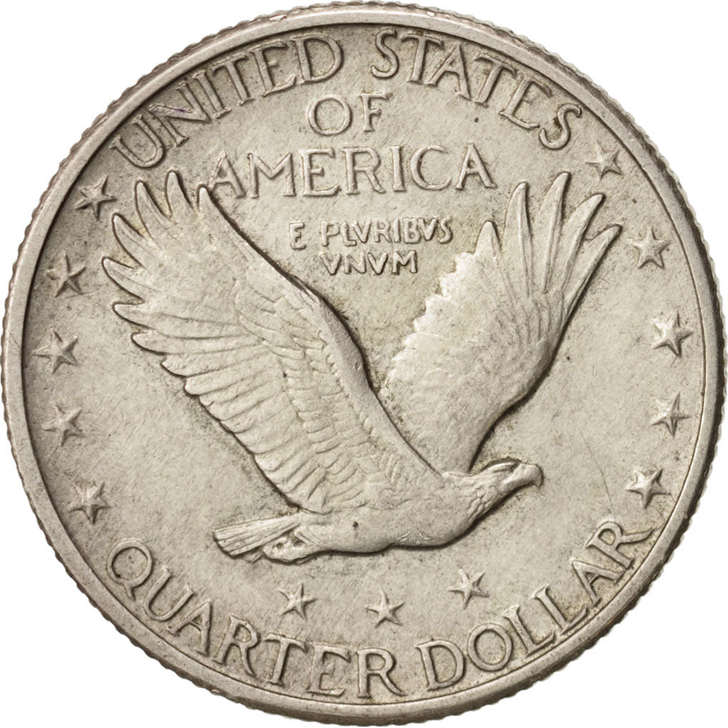 United States, Standing Liberty Quarter, 1927, Philadelphia, AU, KM:145