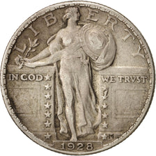 United States, Standing Liberty Quarter, 1928, Philadelphia, EF, KM:145