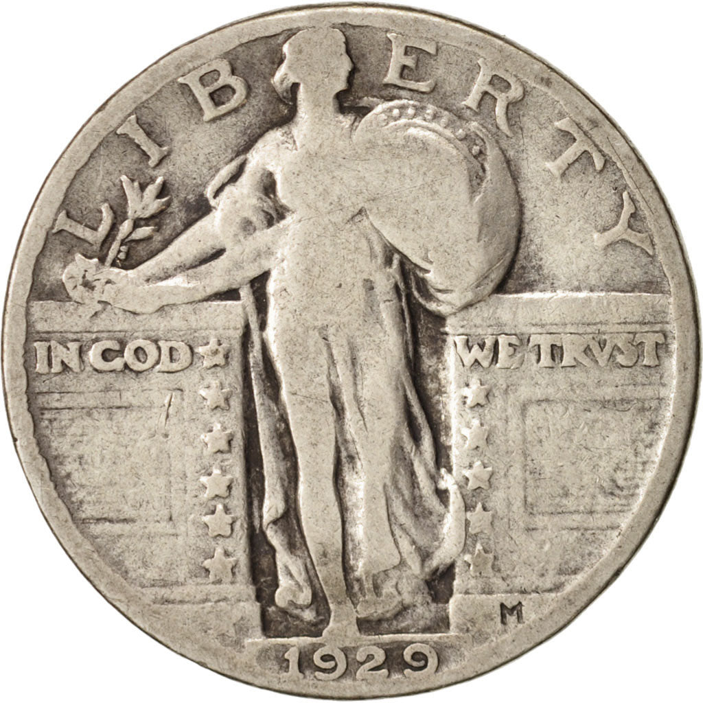 Vereinigte Staaten, Standing Liberty Quarter, 1929, Philadelphia, F, KM:145