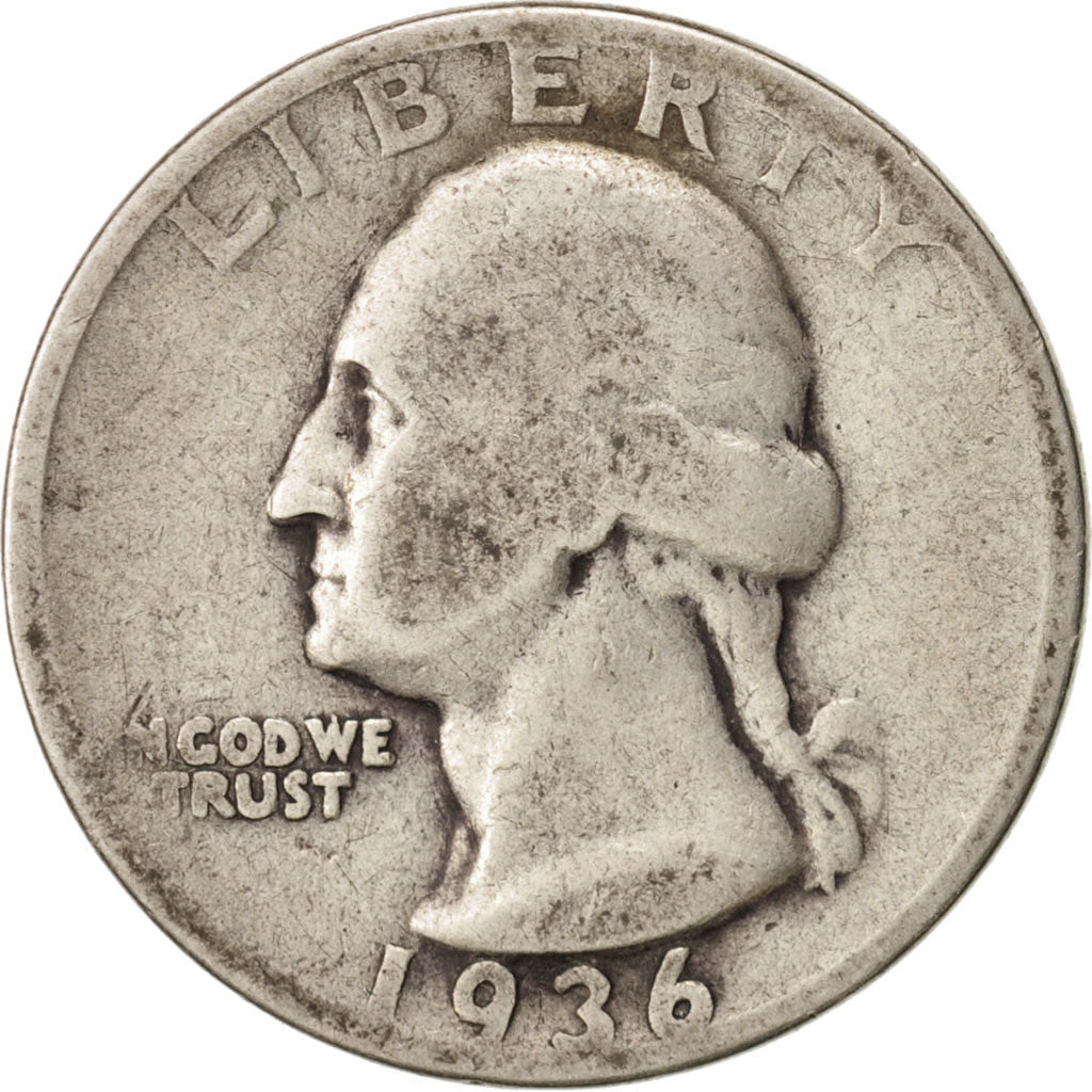 United States, Washington Quarter, 1936, Philadelphia, VF, KM:164