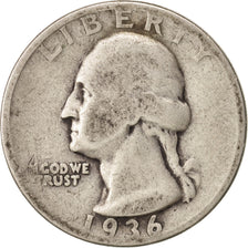 United States, Washington Quarter, 1936, Philadelphia, VF, KM:164