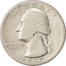 United States, Washington Quarter, 1937, Philadelphia, F, KM:164