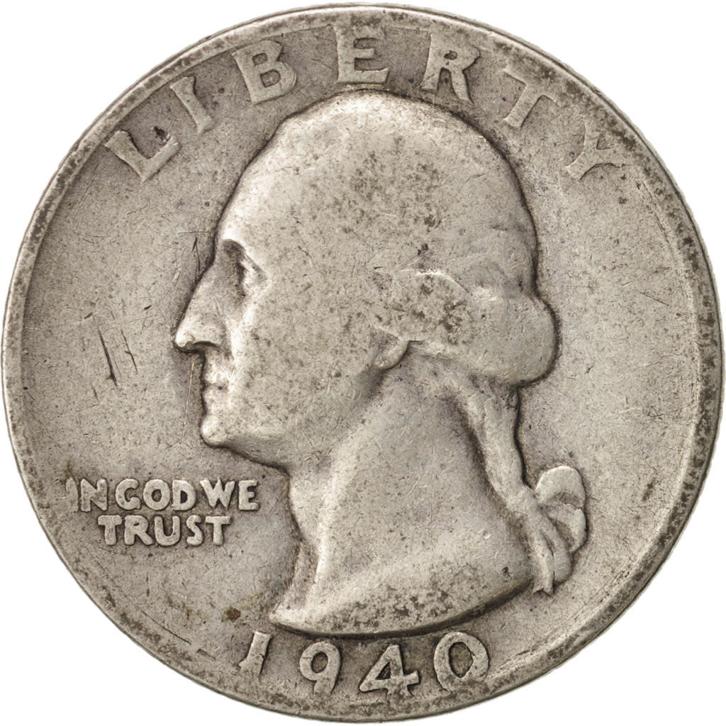United States, Washington Quarter, 1940, San Francisco, VF, KM:164