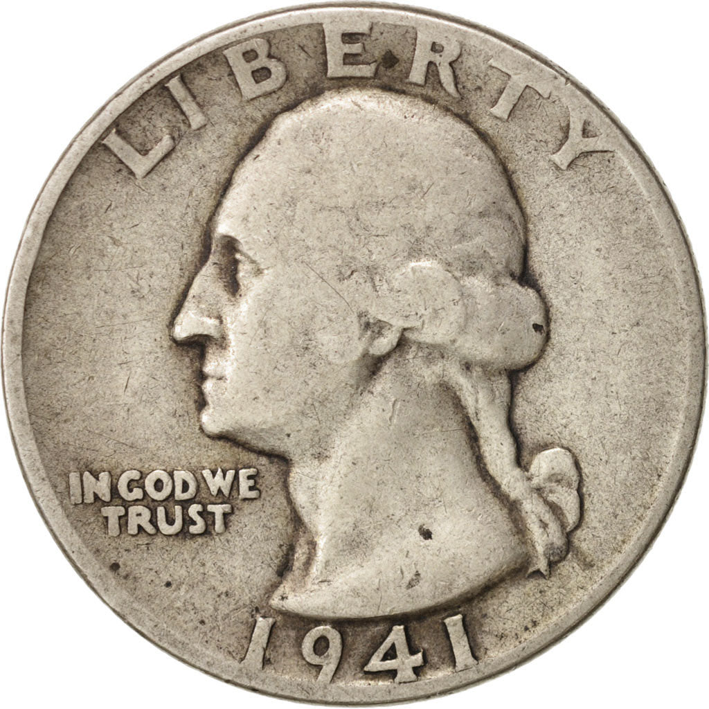 United States, Washington Quarter, 1941, Philadelphia, VF, KM:164