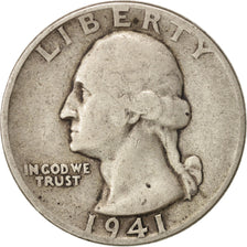 United States, Washington Quarter, 1941, Philadelphia, VF, KM:164