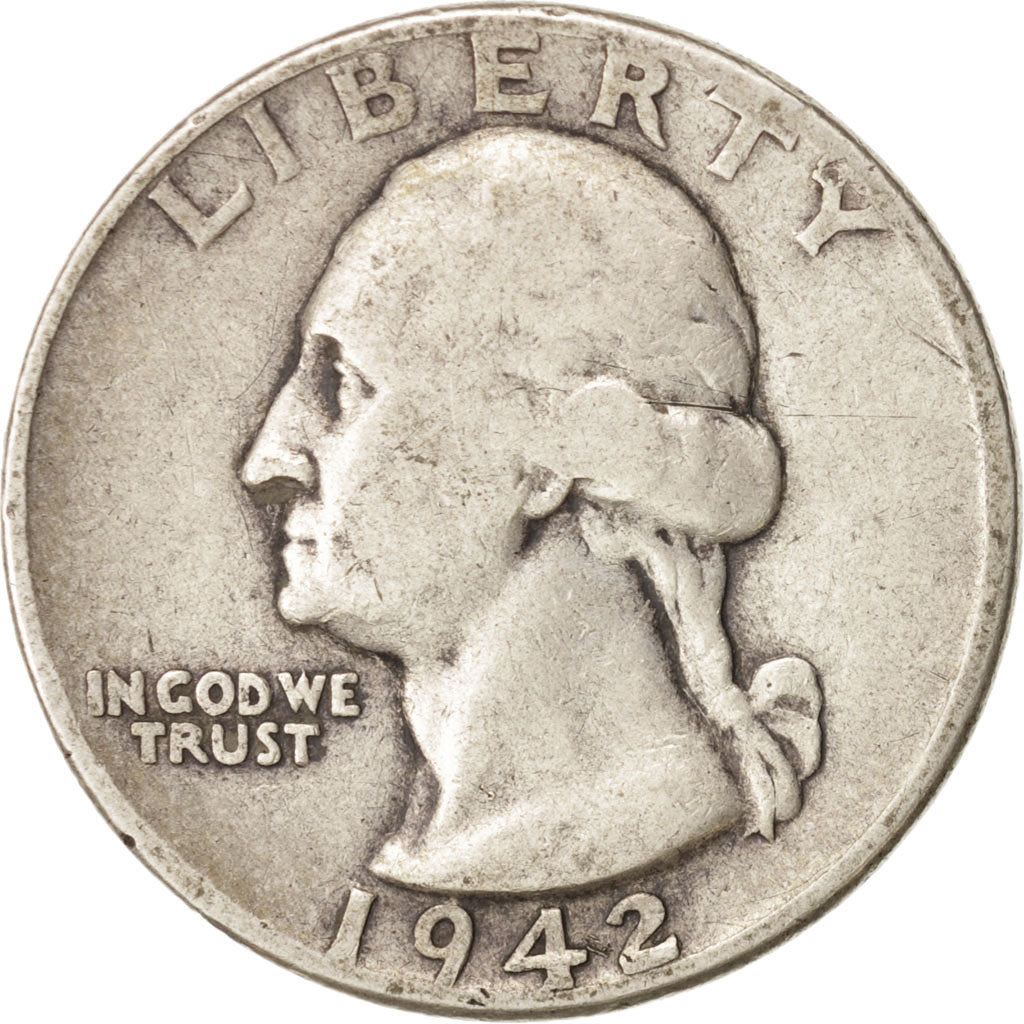 Moneta, Stati Uniti, Washington Quarter, Quarter, 1942, U.S. Mint, Philadelphia