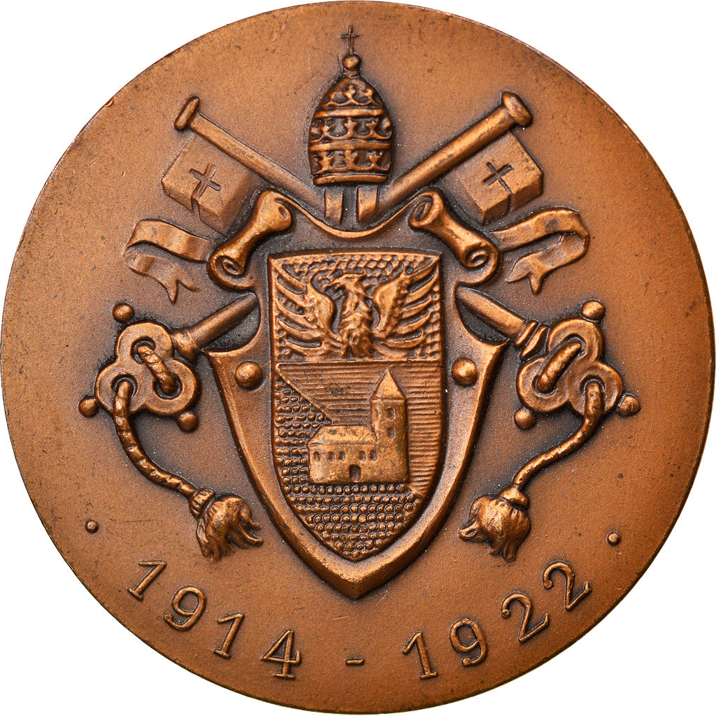 Vatican, Medal, Le Pape Benoit XV, Religions & beliefs, 1922, Tosini, MS(60-62)