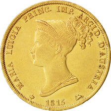ITALIAN STATES, PARMA, Maria Luigia, 40 Lire, 1815, AU(50-53), Gold, KM:C32